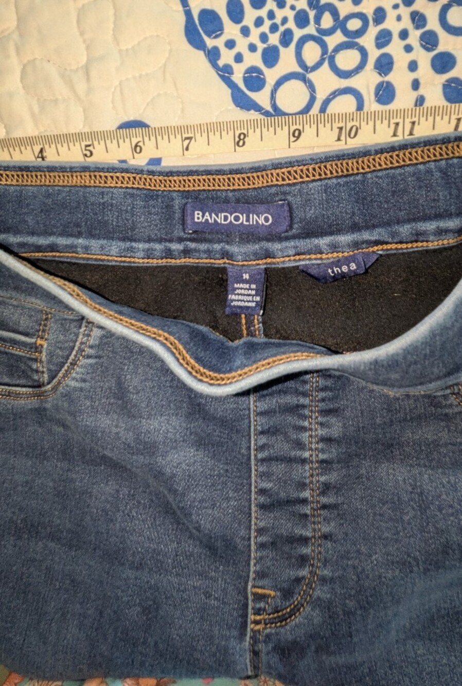 Bandolino Thea Blue Stretch Pull On Denim Jeans